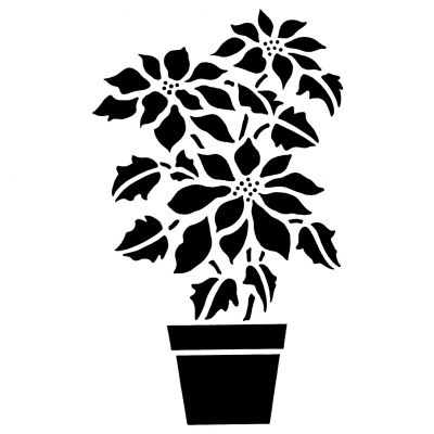 Stencil - Flowers in Pot